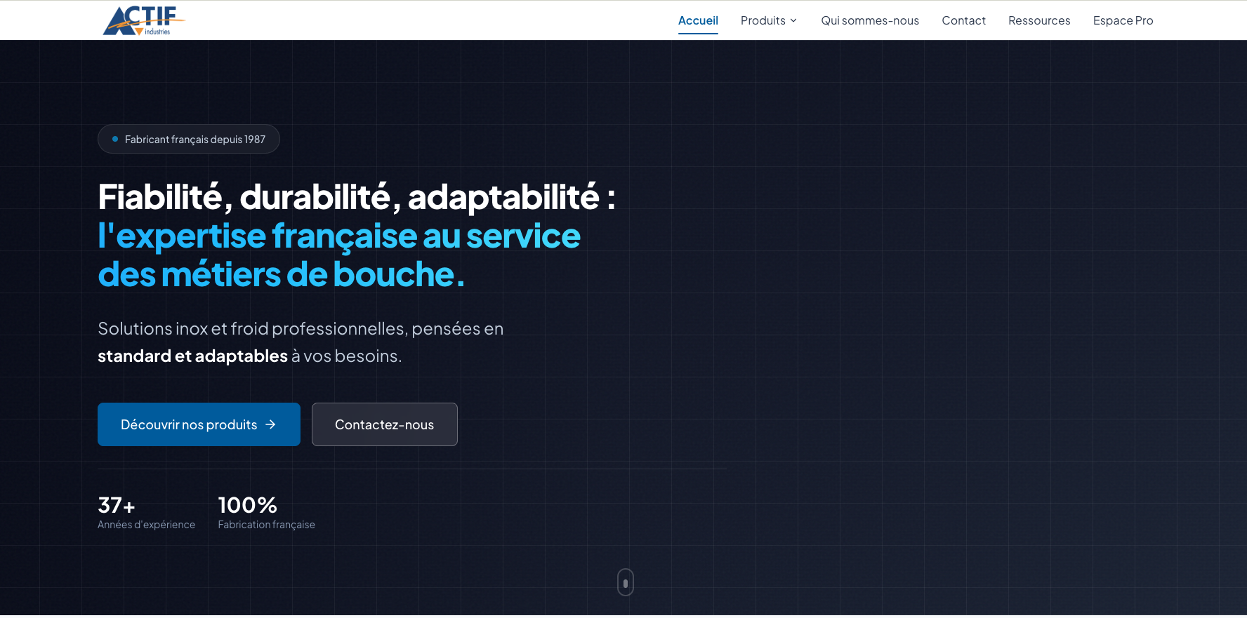 Site web Actif Industries